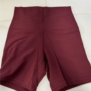 Red Merlot Lululemon Align Short 6”